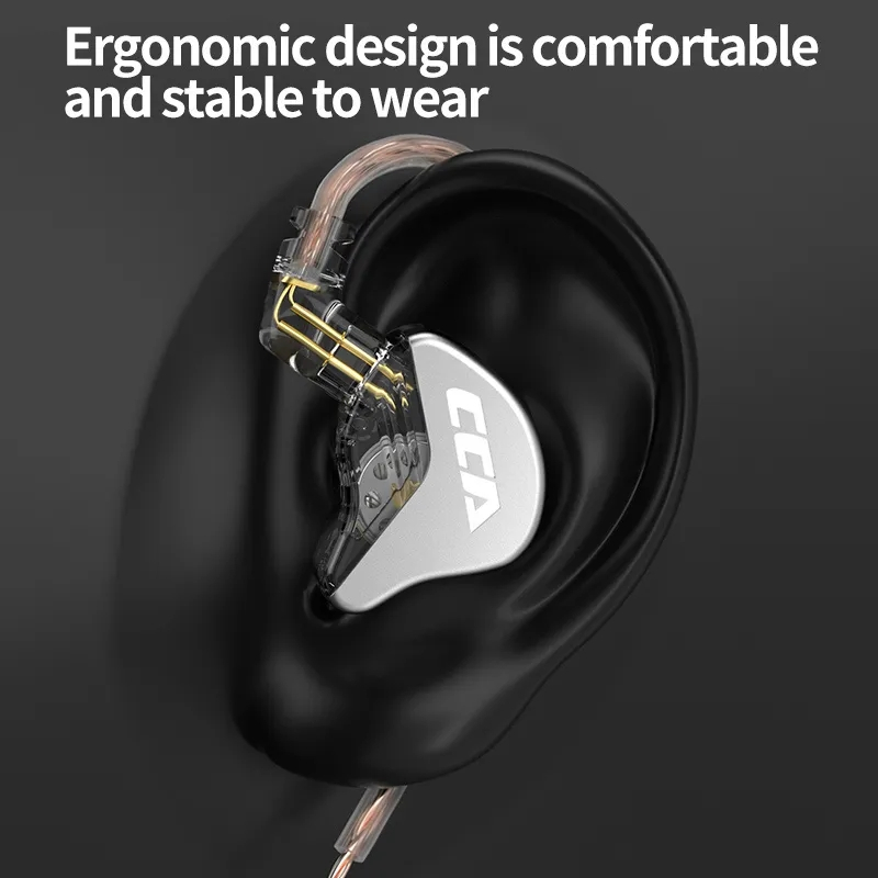Cca cra in ear tai nghe hifi màn hình màng ngăn polymer cao tai nghe noice cancelling sport gamer earbuds tai nghe nra zex edx