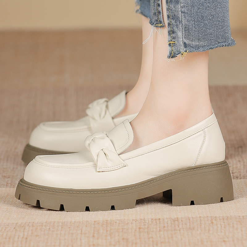 Giày lefu mới cho phụ nữ thời trang pháp giày mary jane đế dày cho phụ nữ giải trí và thoải mái phong cách anh giày da nhỏ cho phụ nữ 34-40