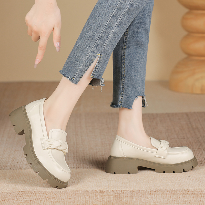 Giày lefu mới cho phụ nữ thời trang pháp giày mary jane đế dày cho phụ nữ giải trí và thoải mái phong cách anh giày da nhỏ cho phụ nữ 34-40