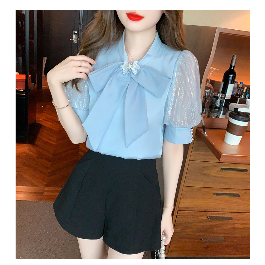 Áo Sơ Mi Chiffon Tay Ngắn Thời Trang Mùa Hè 2023 2SB8