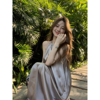 【COLORBLLIND】Đầm Satin Cao Cấp Dáng Ôm Trẻ Trung Thanh Lịch Dành Cho Nữ
