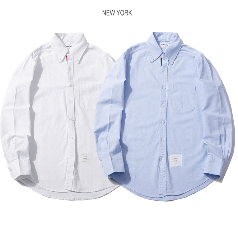 Thời trang áo sơ mi oxford dài tay áo sơ mi caual cho phụ nữ và nam giới