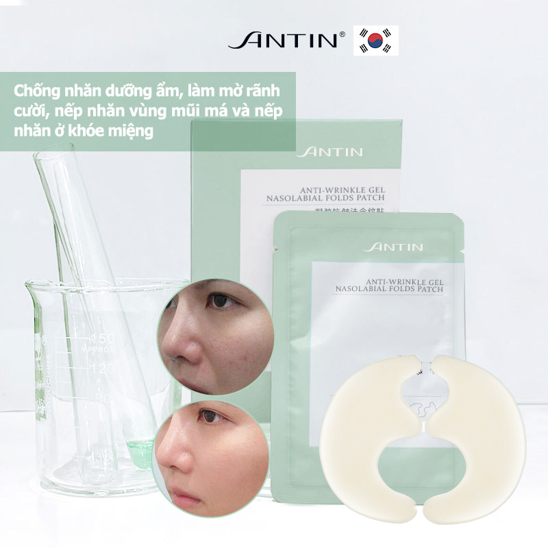 Miếng dán chống nhăn rãnh cười Hydrogel, Cải thiện nếp nhăn vùng khóe miệng, Miếng dán nâng cơ làm săn vùng rãnh mũi má