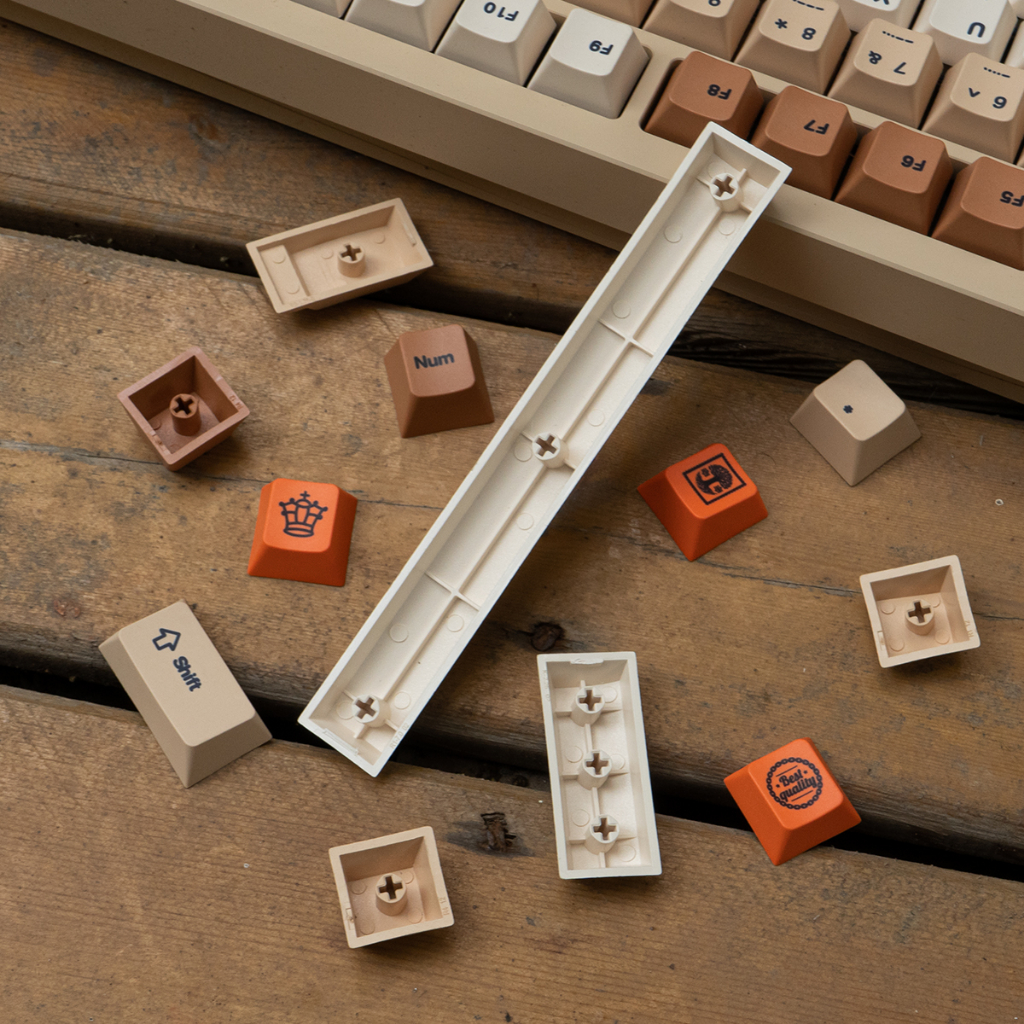 Retro stamp keycaps pbt dye-sub cherry profile keycap tùy chỉnh keycaps tương thích với công tắc cherry gateron mx
