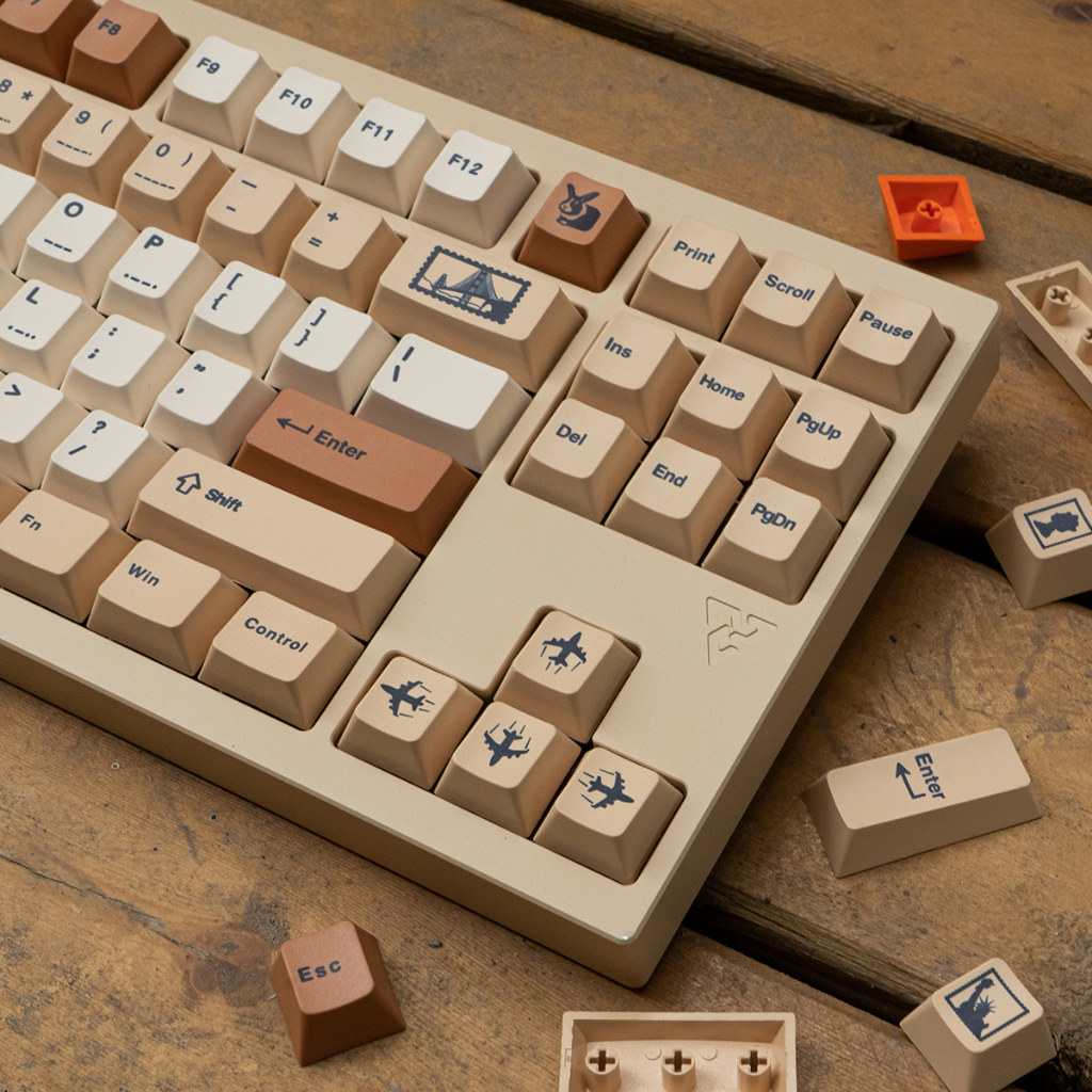 Retro stamp keycaps pbt dye-sub cherry profile keycap tùy chỉnh keycaps tương thích với công tắc cherry gateron mx
