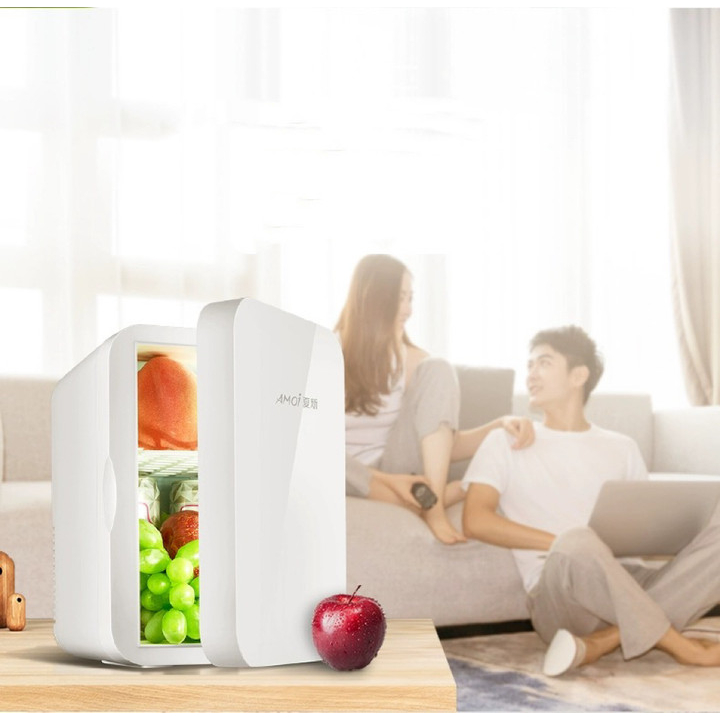 Tủ Lạnh Mini 8L Phong Cách Tiết Kiệm Không Gian Một Cửa Đa Năng Có Ngăn Đông Cho Gia Đình Và Xe Hơi Phích Cắm CN 220‑240V
