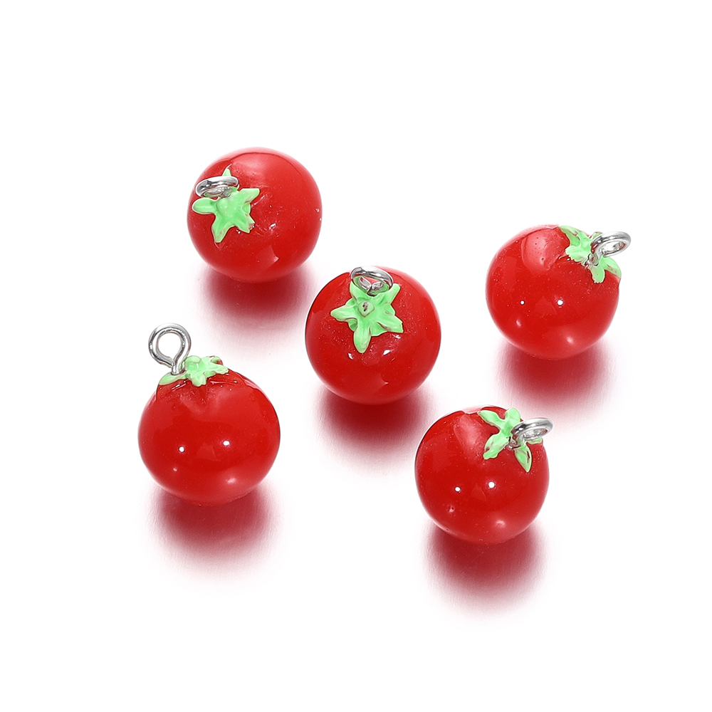 Bộ 2 Mặt Dây Chuyền Hình Trái Cây Bằng Resin DIY