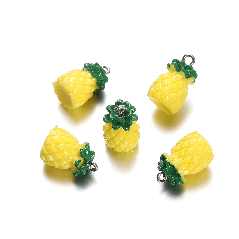 Bộ 2 Mặt Dây Chuyền Hình Trái Cây Bằng Resin DIY