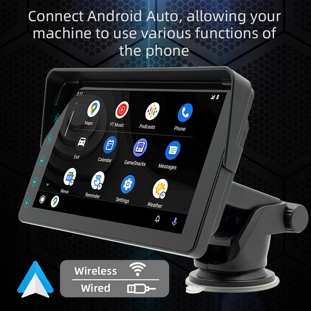 7 inch car radio bluetooth không dây tương thích carplay android auto fm radio mirrorlink hd built-in loa màn hình cảm ứng camera hành trình