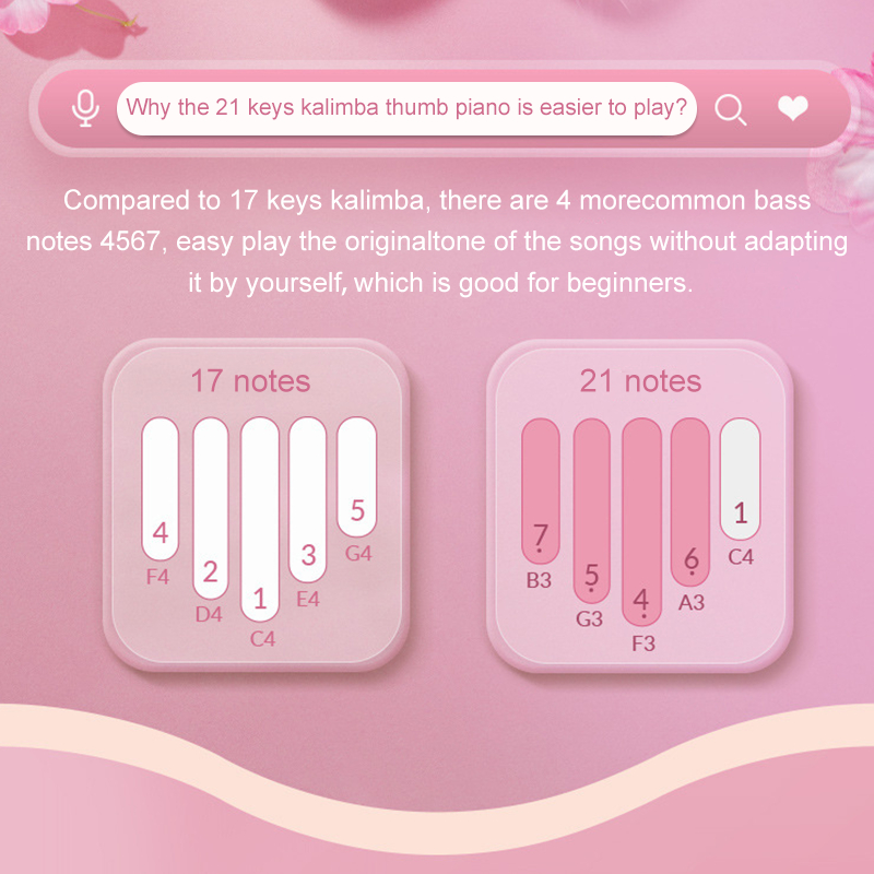 Đàn Kalimba 17/21 Phím Bằng Nhựa acrylic Độc Đáo