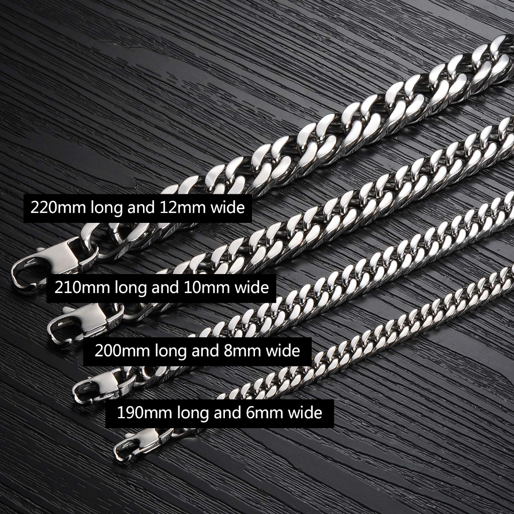 OLEVS vòng đeo tay bằng thép không gỉ xu hướng phong cách punk thời trang cho nam với hộp GS743