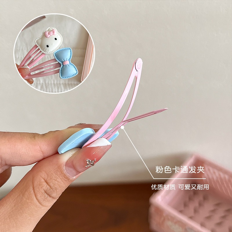 Phim hoạt hình mèo nơ kẹp tóc nữ phong cách nhật bản trán tóc gãy tóc mái kẹp bên dễ thương cô gái ngọt ngào kẹp tóc mũ