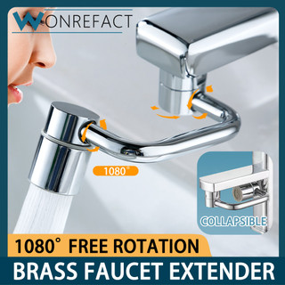Phòng tắm sink brass faucet expander 1080-degree rotation 2-mode water-saving pressureurized sink extension filter