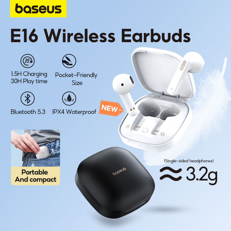 [Nhập mã CBBASEUS giảm 20K] BASEUS TWS E16 Tai Nghe Nhét Tai Không Dây Bluetooth 5.3  Chống Nước IPX4 30h