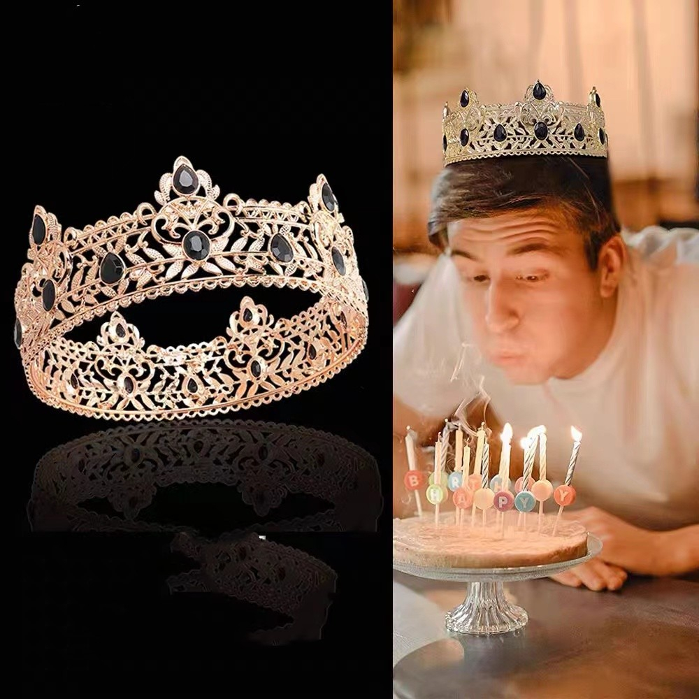 Cài Tóc Hình Vương Miện Vua Vàng Cho Nam