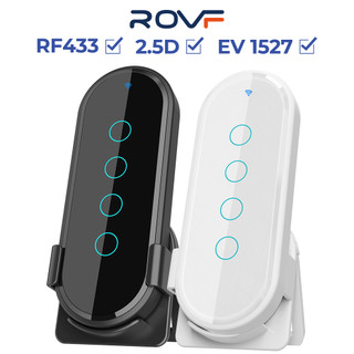 Công Tắc điều khiển từ xa bộ phát rf điều khiển từ xa không dây Rovf smart home mới RF 433mhz 4 key ev1527