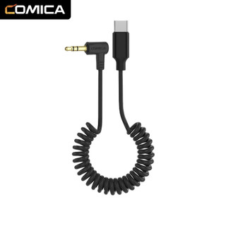 Comica CVM-D-UC II Cáp âm thanh Microhphone 3,5 mm TRS sang USB-C có đầu ra kỹ thuật số Tương thích với điện thoại thông minh Android