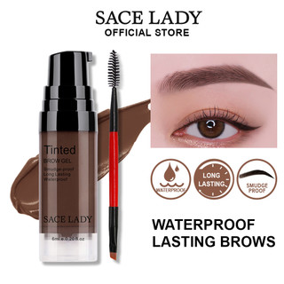 Gel kẻ mày SACE LADY kháng nước kèm cọ vẽ 6ml
