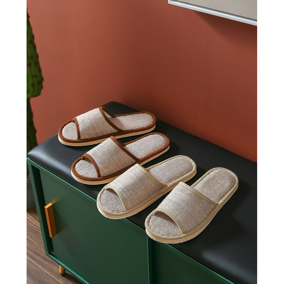 Dép vải lanh trong nhà gia dụng, nam và nữ, cặp đôi, 37-45 size