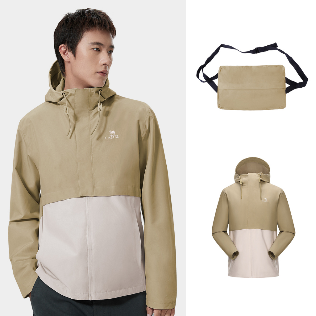 CAMEL Áo Khoác Leo Núi Chống Gió / Thấm Nước Cá Tính Cho Nam