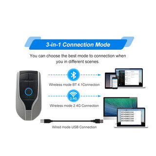 Máy Quét Mã Vạch Bluetooth Mini Barcode Scanner Bỏ Túi barcode reader Không Dây Portable scanner Đầu đọc mã vạch