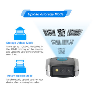Máy Quét Mã Vạch Bluetooth Mini Barcode Scanner Bỏ Túi barcode reader Không Dây Portable scanner Đầu đọc mã vạch