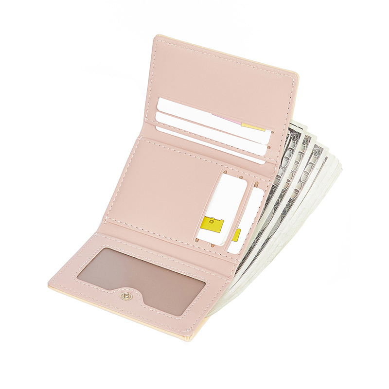 Ví Ngắn Gập Ba In Họa Tiết Đá Dễ Thương Thời Trang Mới Cho Nữ