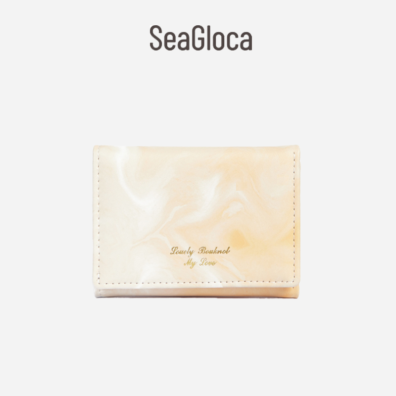 Ví Ngắn Gập Ba In Họa Tiết Đá Dễ Thương Thời Trang Mới Cho Nữ