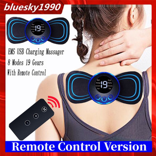 Máy massage xung điện mini Bluesky1990, miếng dán mát-xa cầm tay cổ vai gáy, cơ bắp, 8 chế độ xoa bóp toàn thân