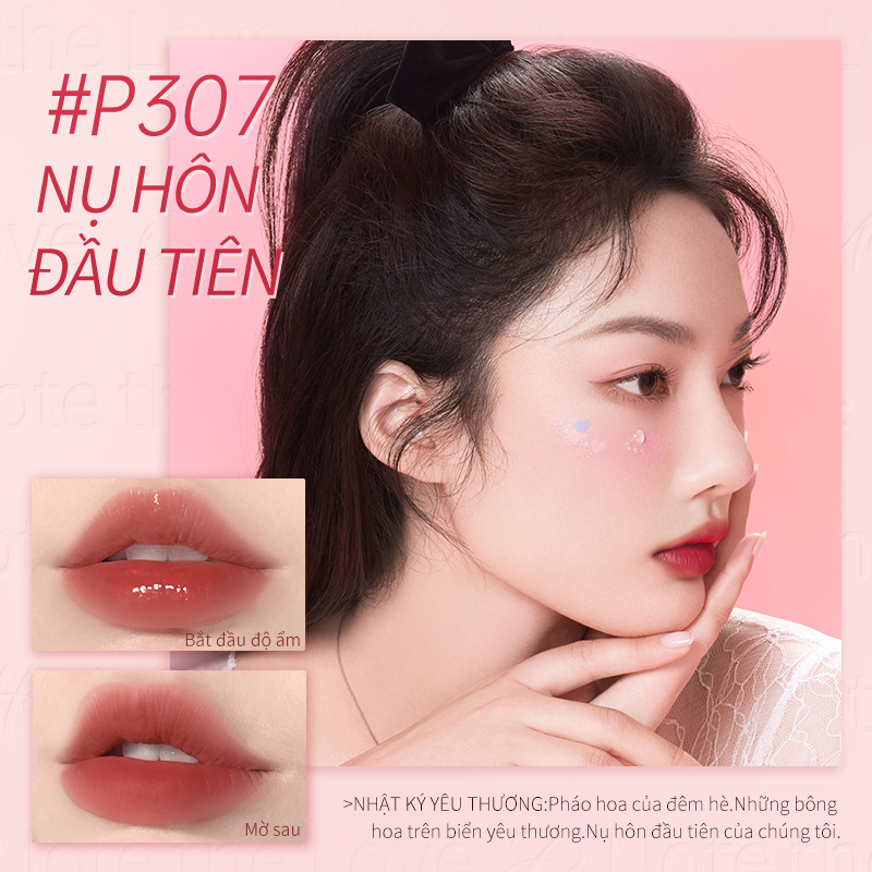 【COLORKEY】Bộ Quà Tặng Son Môi Nhật Ký Tình Yêu Watery Matte Lipgloss Chống Nước Lâu Trôi Bộ 1.8G * 4