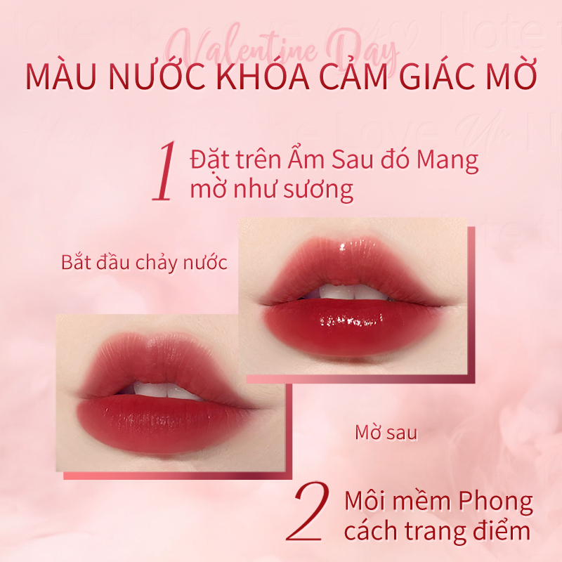 【COLORKEY】Bộ Quà Tặng Son Môi Nhật Ký Tình Yêu Watery Matte Lipgloss Chống Nước Lâu Trôi Bộ 1.8G * 4