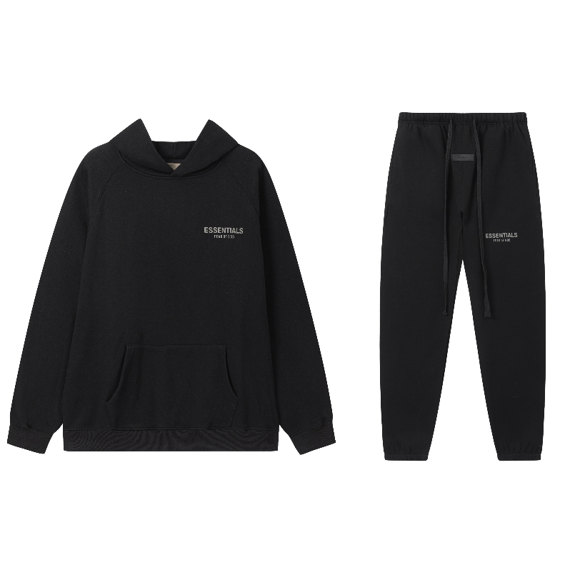 Áo hoodie in chữ sương mù mới caual plus size dày và quần