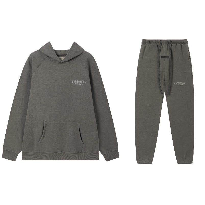 Áo hoodie in chữ sương mù mới caual plus size dày và quần