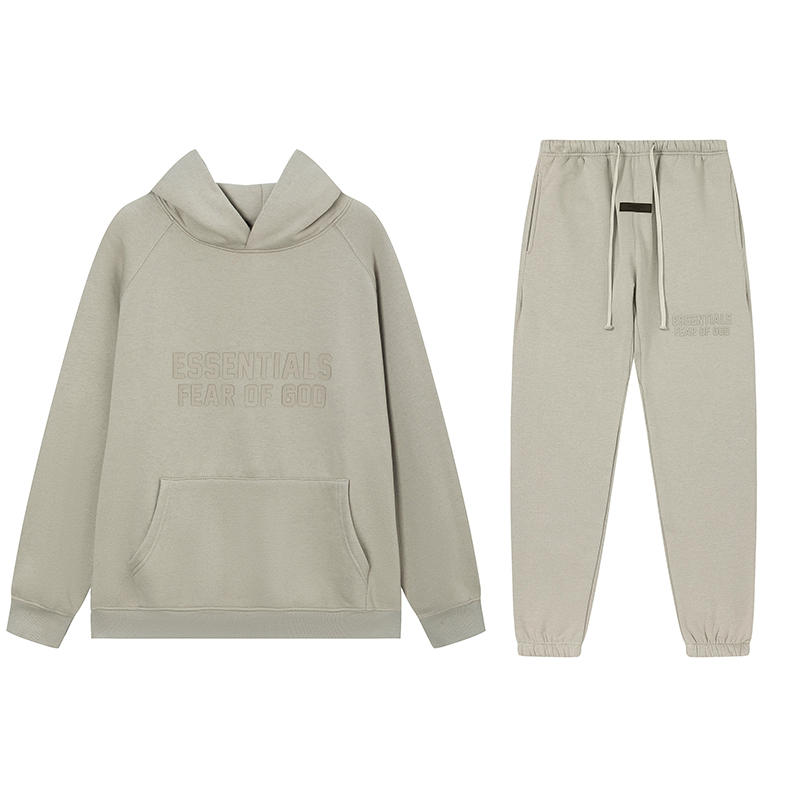 Thời trang plus size fog fear of god double line essentials hoodie suit high street couple hoodie dài tay và quần