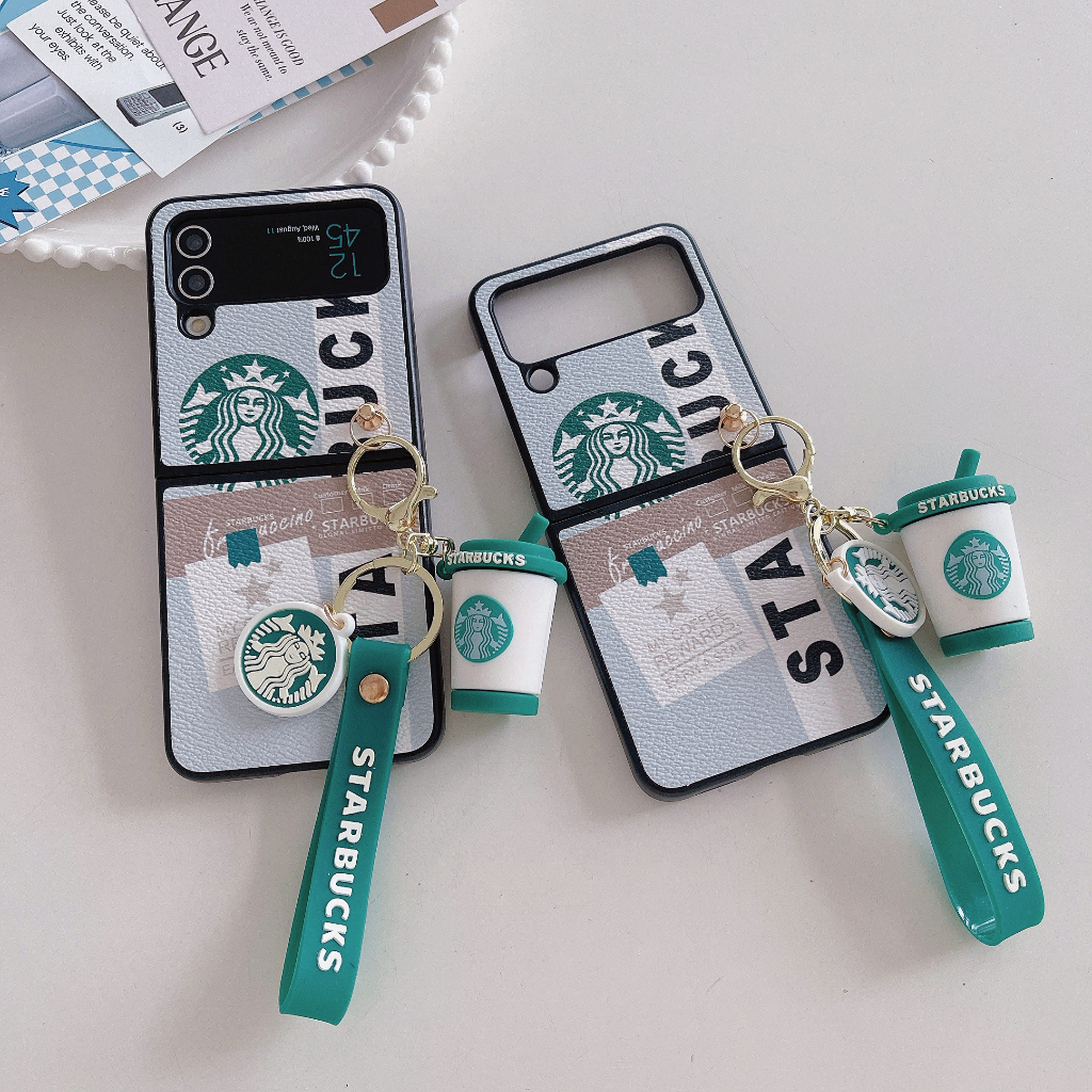 Ốp điện thoại cho samsung galaxy z flip 5 3 4 2 1 fold 5 fold5 fold4 flip5 flip4 phone case painted pattern Ốp điện thoại mỏng với mặt dây chuyền silicon