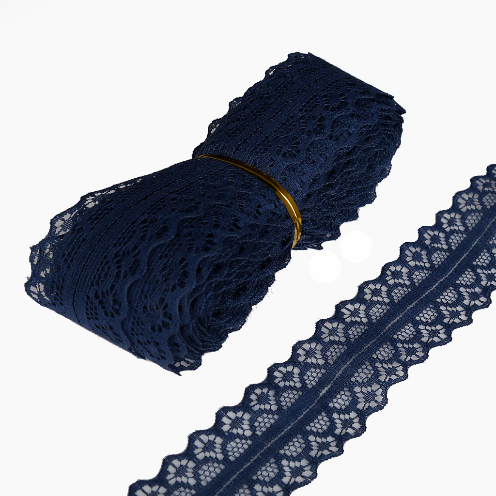 Cuộn Vải Ren 5-12 Yard Rộng 28mm Không Co Giãn Dùng May Vá Và Trang Trí Diy