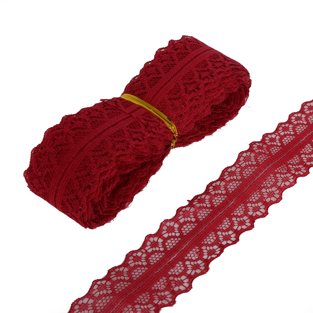 Cuộn Vải Ren 5-12 Yard Rộng 28mm Không Co Giãn Dùng May Vá Và Trang Trí Diy
