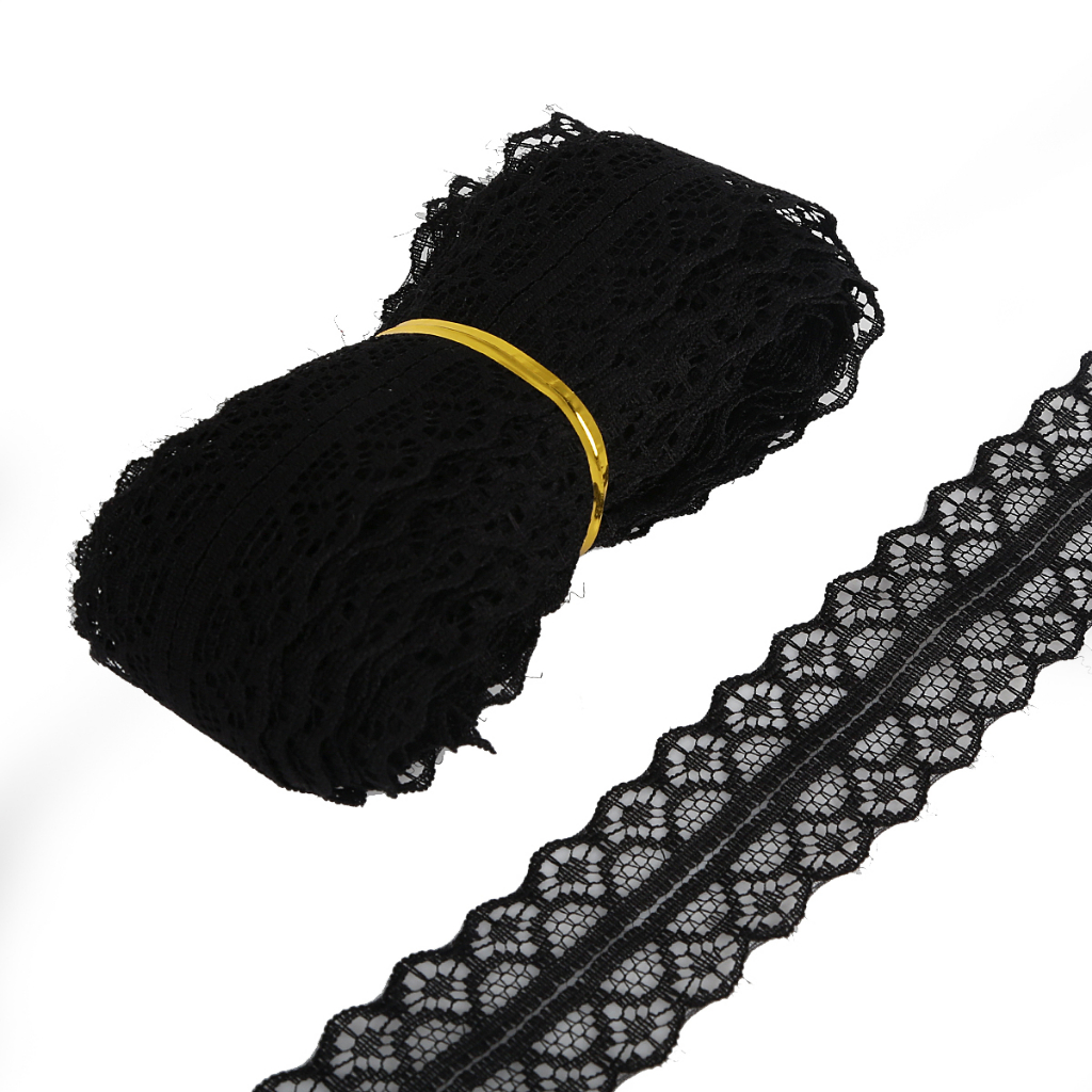 Cuộn Vải Ren 5-12 Yard Rộng 28mm Không Co Giãn Dùng May Vá Và Trang Trí Diy