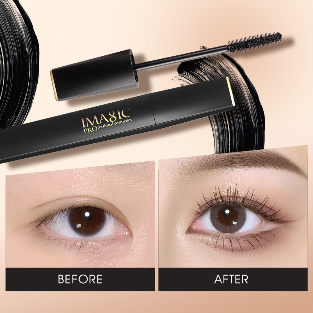 Imagic gel chống thấm nước chuyên nghiệp mascara lông mi dày mi dài xoăn tự nhiên / trang điểm mắt mỹ phẩm