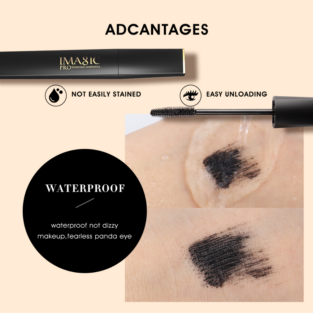 Imagic gel chống thấm nước chuyên nghiệp mascara lông mi dày mi dài xoăn tự nhiên / trang điểm mắt mỹ phẩm