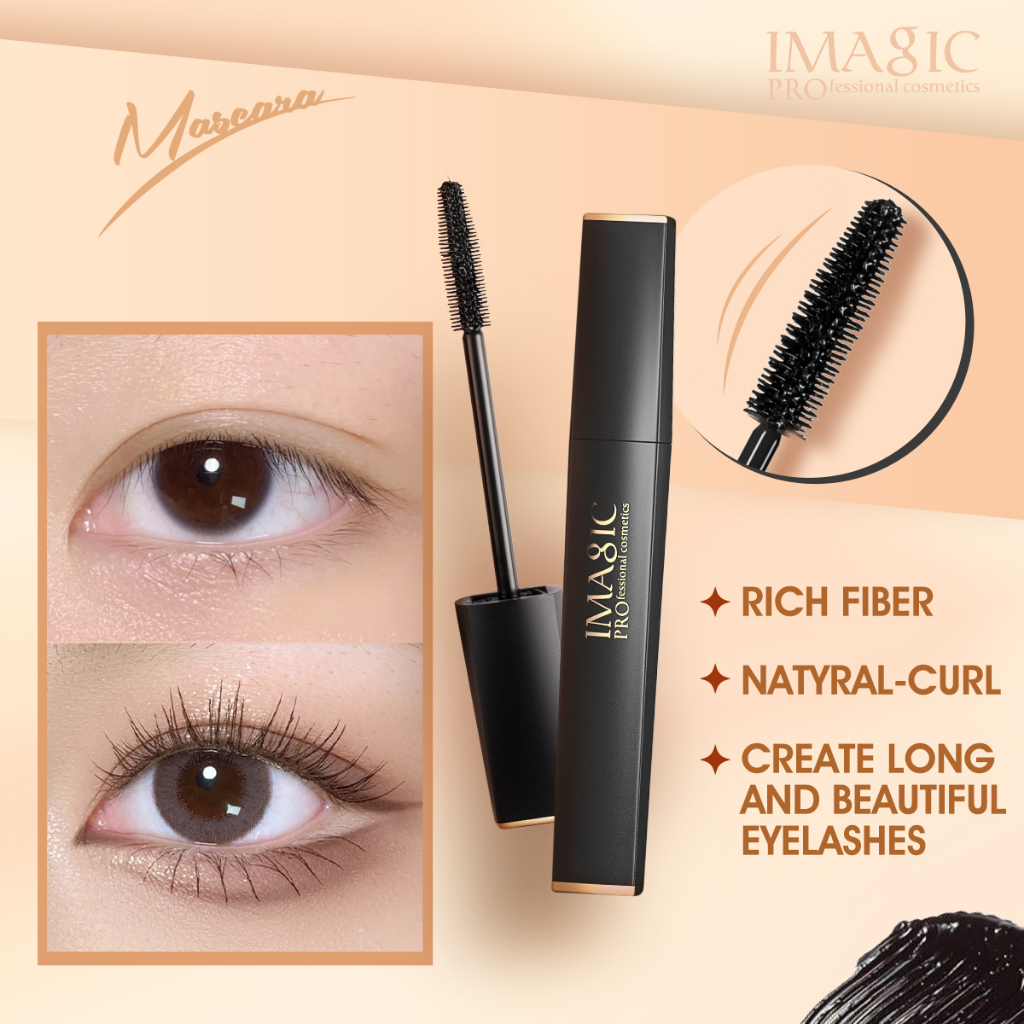 Imagic gel chống thấm nước chuyên nghiệp mascara lông mi dày mi dài xoăn tự nhiên / trang điểm mắt mỹ phẩm