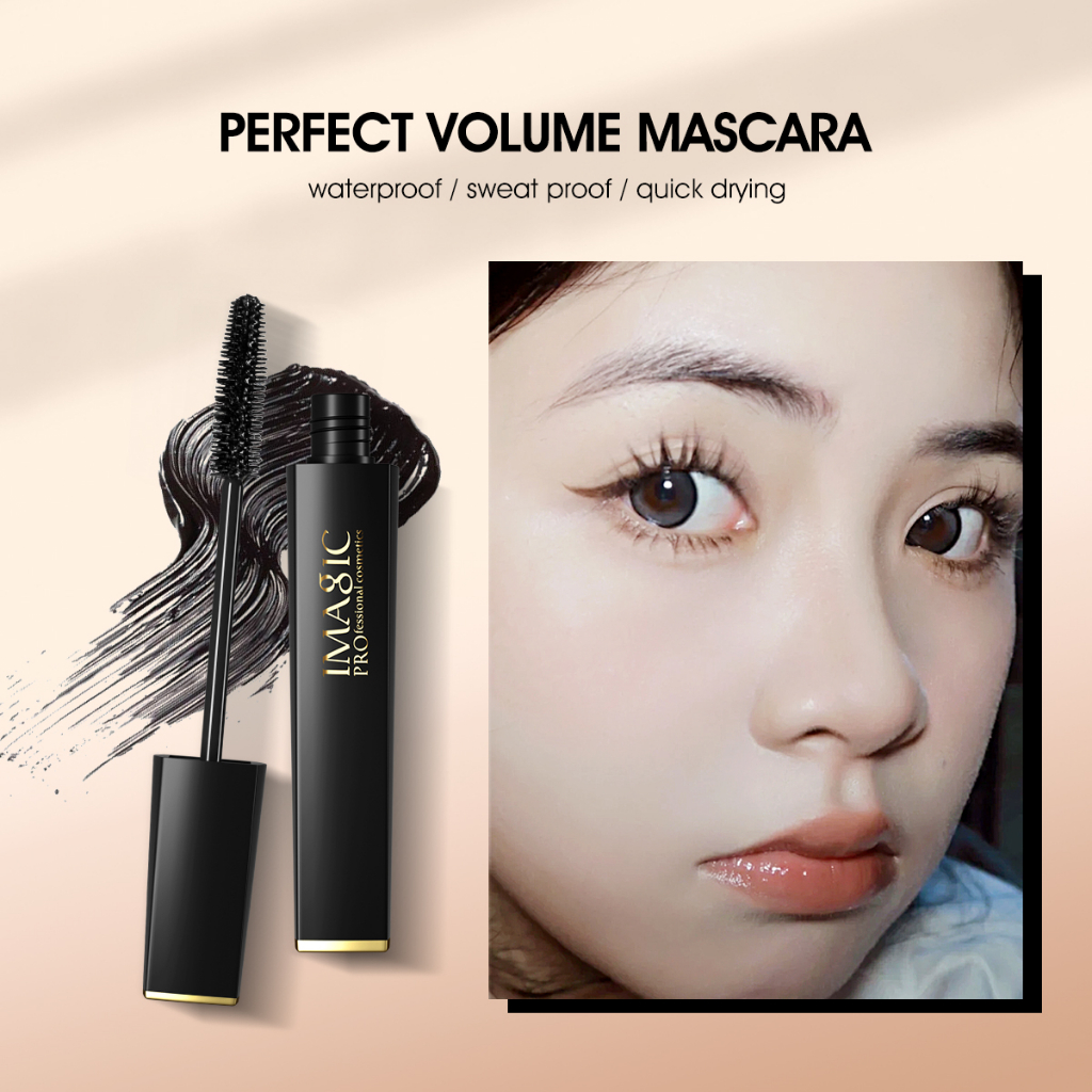 Imagic gel chống thấm nước chuyên nghiệp mascara lông mi dày mi dài xoăn tự nhiên / trang điểm mắt mỹ phẩm