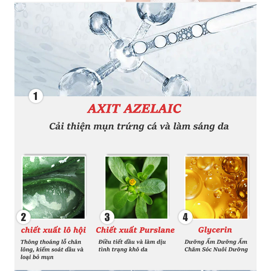 Kem chấm mụn Gel giảm mụn, giảm thâm ngăn mụn tái phát, kem bôi mụn làm mờ thâm mụn