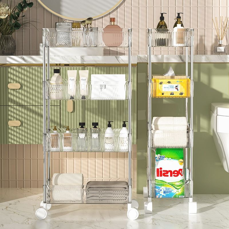 Mauno Phòng tắm Gap Kệ Mỹ phẩm phòng Giá lưu trữ trong suốt Tổ chức nhiều lớp