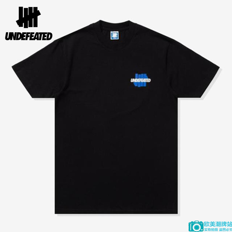 Logo undefeated in nam và nữ cotton tinh khiết cổ tròn thường ngắn tay áo t-shirt