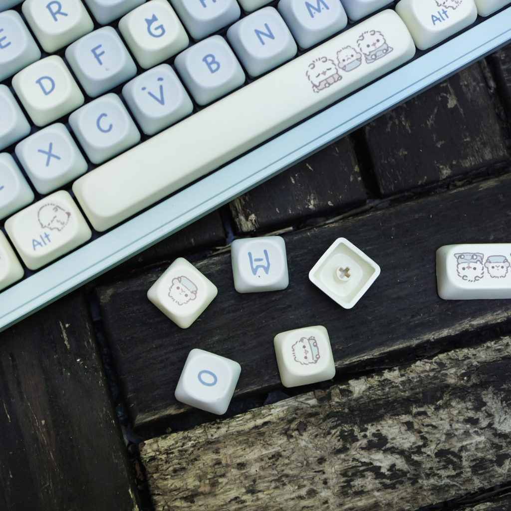 Gmk cute cat 145 key pbt keycaps dye thăng hoa moa rất cao cho bàn phím cơ mũ nóng dễ thương cá tính phù hợp 64/67/84