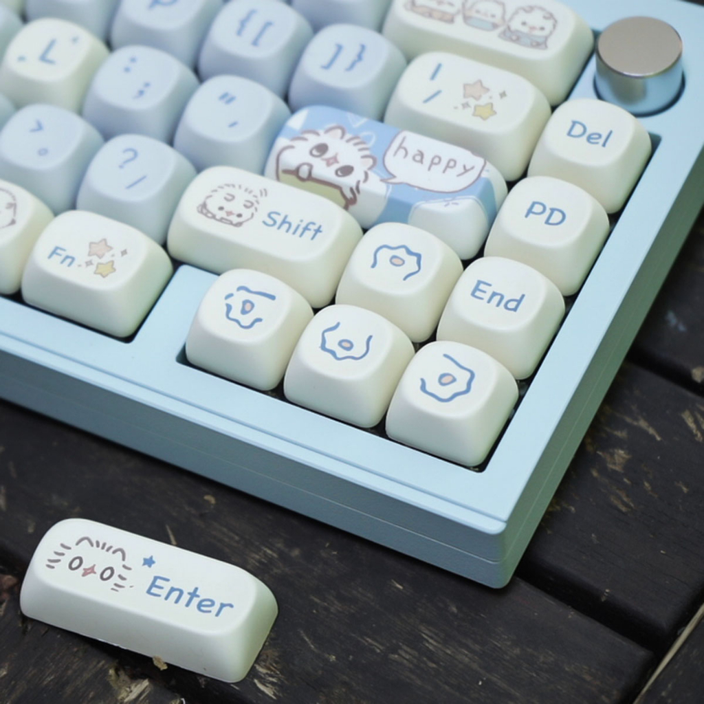 Gmk cute cat 145 key pbt keycaps dye thăng hoa moa rất cao cho bàn phím cơ mũ nóng dễ thương cá tính phù hợp 64/67/84