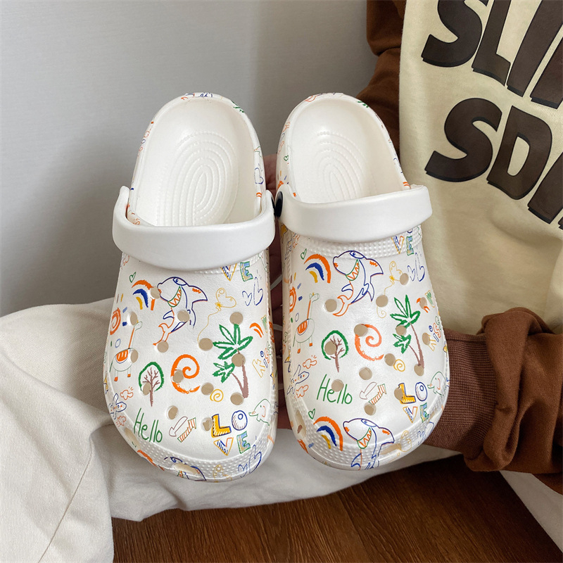 🔥có hàng sẵn🔥mùa hè mới Dép Gấu Dâu hoa văn dễ thương dép sandal nữ-AB2269