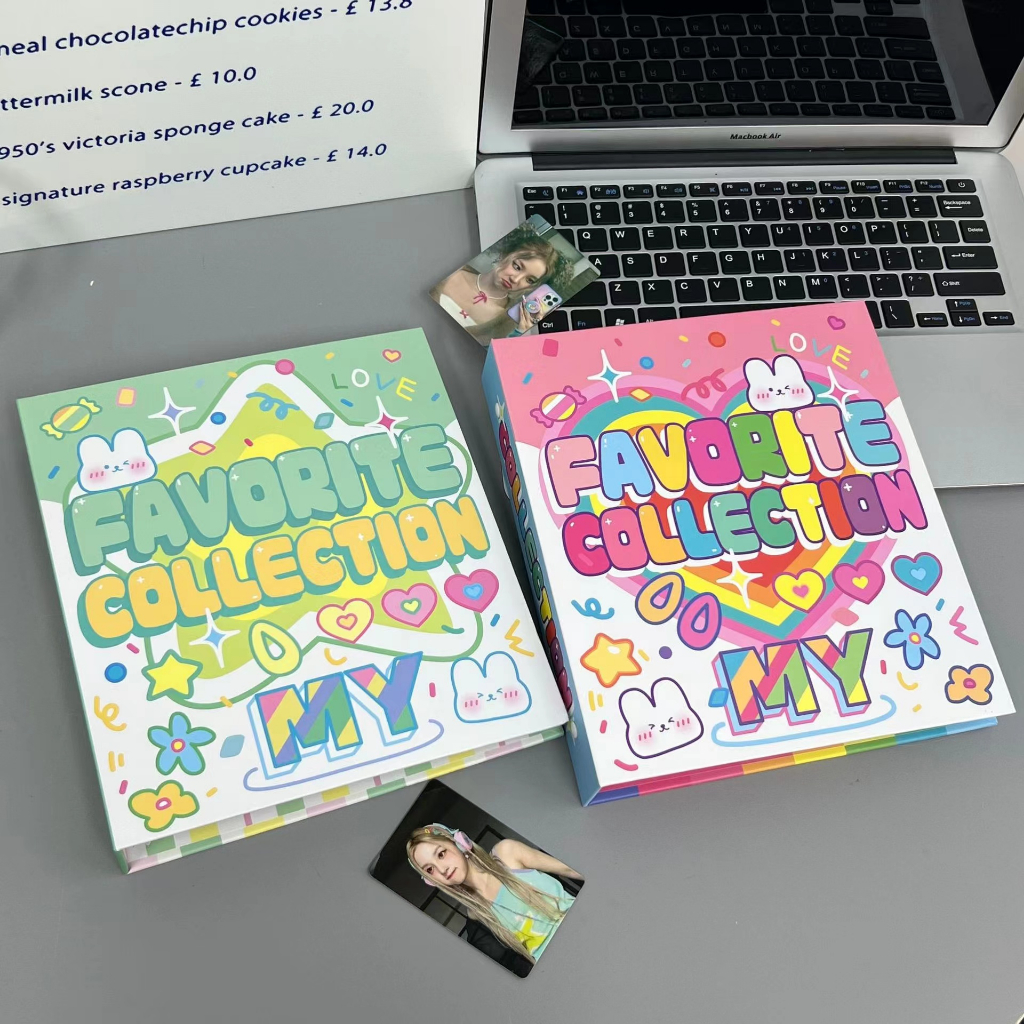 A5 chữ cái màu kawaii phim hoạt hình binder kpop thần tượng ảnh thẻ album sưu tập sách tự làm lưu trữ photocards người tổ chức tạp chí bìa