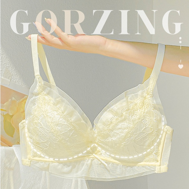 Đồ lót phụ nữ ngực nhỏ tập hợp ngực phẳng trông lớn mùa hè phong cách mỏng không có vòng thép chống-đuốn tinh khiết mong muốn ren áo ngực gợi cảm
